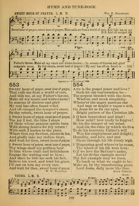 New Christian Hymn and Tune Book page 198