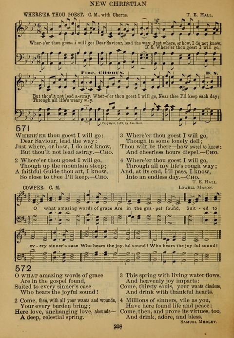 New Christian Hymn and Tune Book page 207