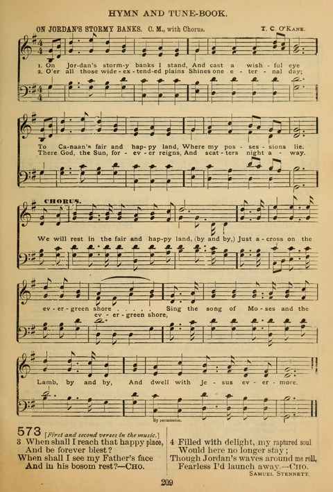 New Christian Hymn and Tune Book page 208