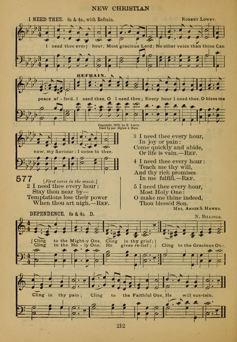 New Christian Hymn and Tune Book page 211