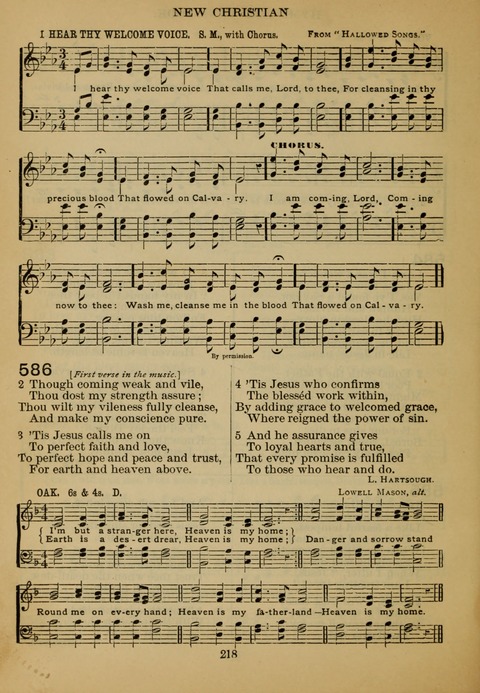 New Christian Hymn and Tune Book page 217