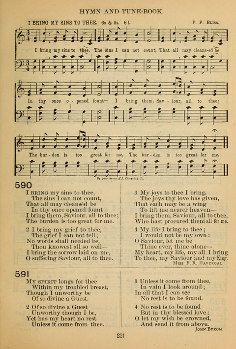 New Christian Hymn and Tune Book page 220