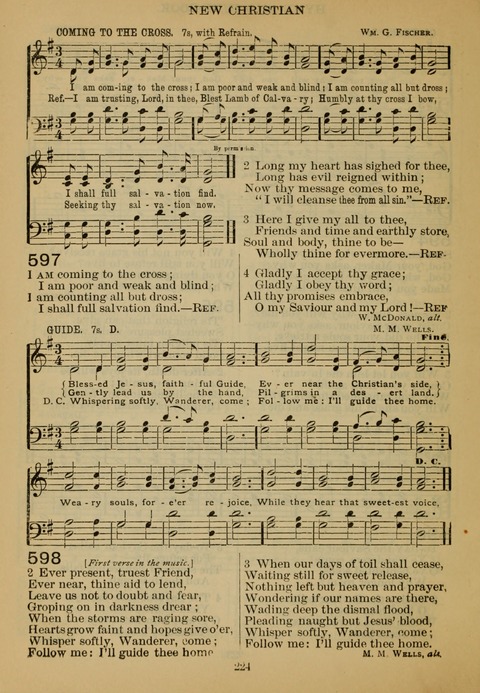 New Christian Hymn and Tune Book page 223