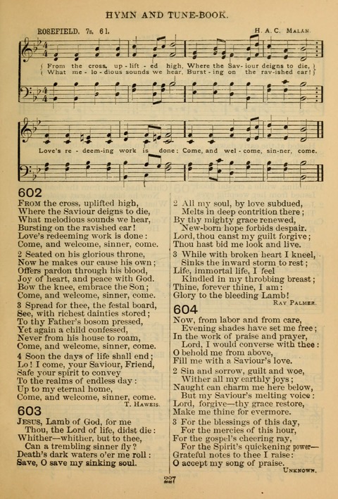 New Christian Hymn and Tune Book page 226