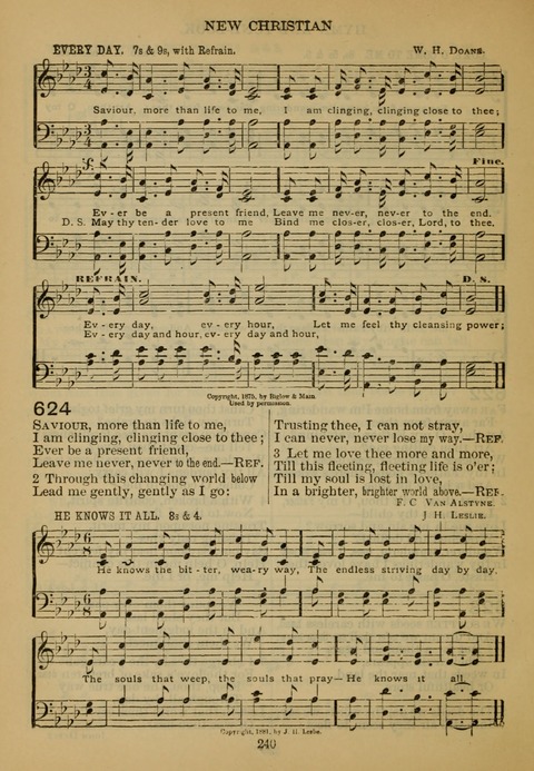 New Christian Hymn and Tune Book page 239