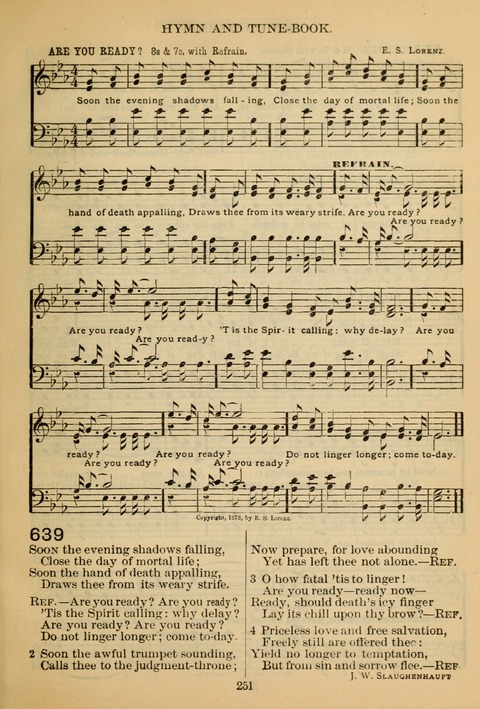 New Christian Hymn and Tune Book page 250