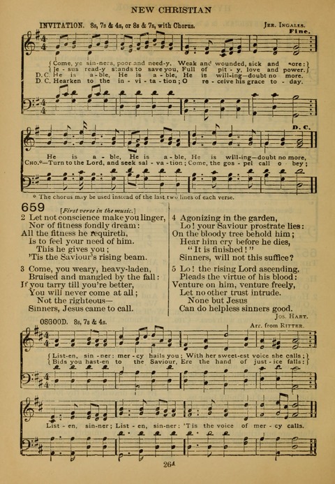 New Christian Hymn and Tune Book page 263