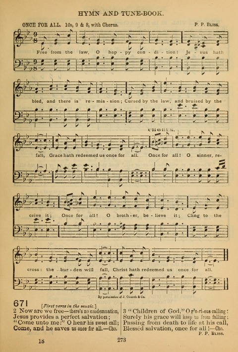 New Christian Hymn and Tune Book page 272