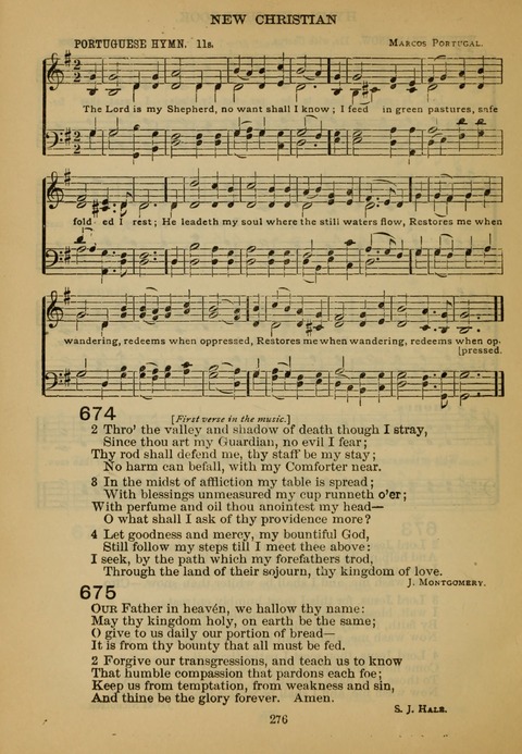 New Christian Hymn and Tune Book page 275