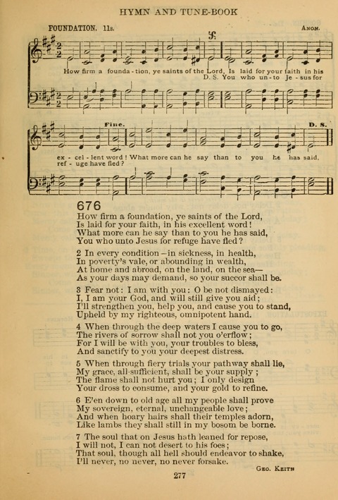 New Christian Hymn and Tune Book page 276