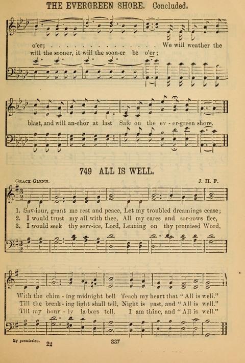 New Christian Hymn and Tune Book page 336