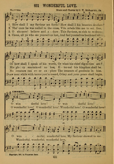 New Christian Hymn and Tune Book page 421