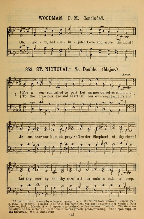 New Christian Hymn and Tune Book page 442