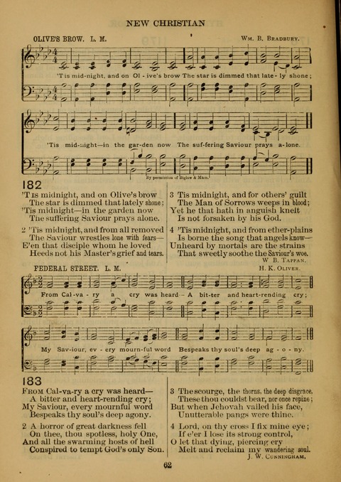 New Christian Hymn and Tune Book page 61