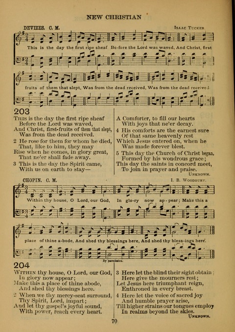 New Christian Hymn and Tune Book page 69