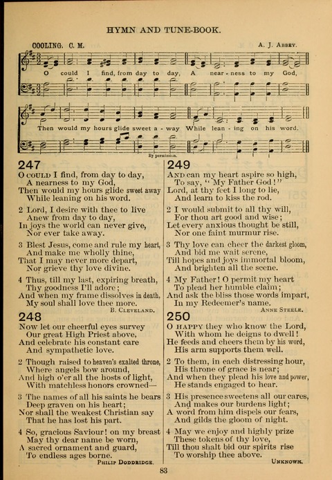 New Christian Hymn and Tune Book page 82