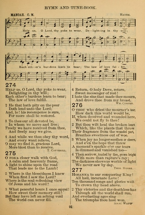 New Christian Hymn and Tune Book page 90