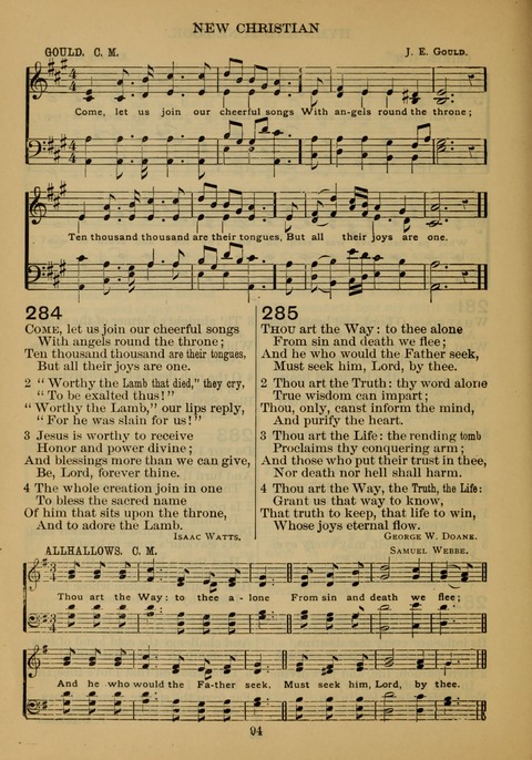 New Christian Hymn and Tune Book page 93