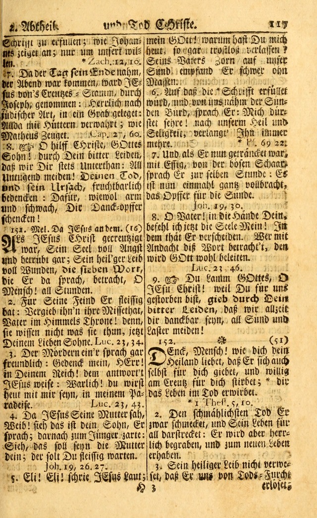 Neu-Eingerichtetes Gesang-Buch in Sich Haltend eine Sammlung (mehrentheils alter) Schöner lehr-reicher underbailicher Lieder... page 117