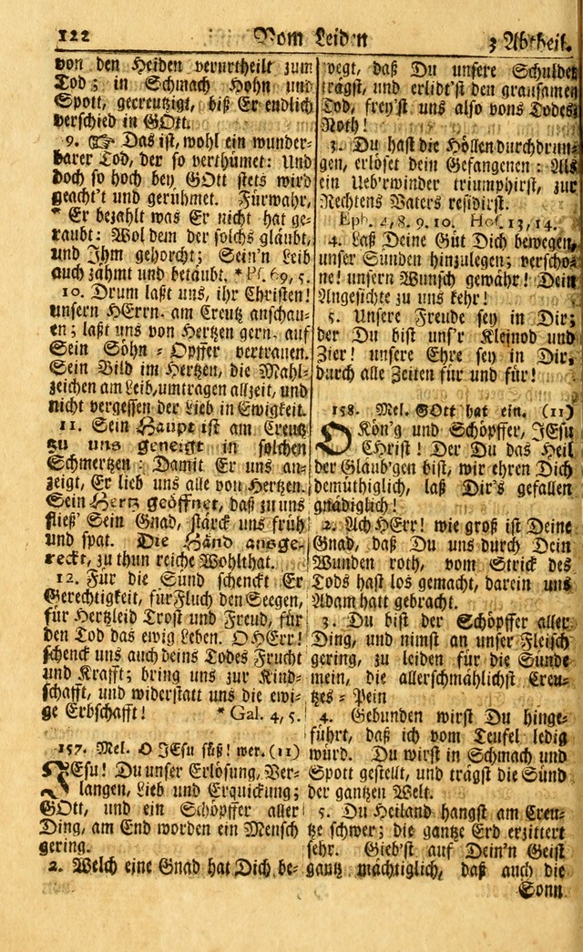 Neu-Eingerichtetes Gesang-Buch in Sich Haltend eine Sammlung (mehrentheils alter) Schöner lehr-reicher underbailicher Lieder... page 122