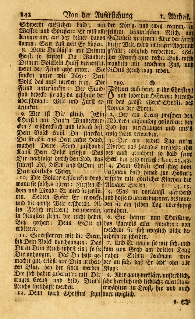 Neu-Eingerichtetes Gesang-Buch in Sich Haltend eine Sammlung (mehrentheils alter) Schöner lehr-reicher underbailicher Lieder... page 142