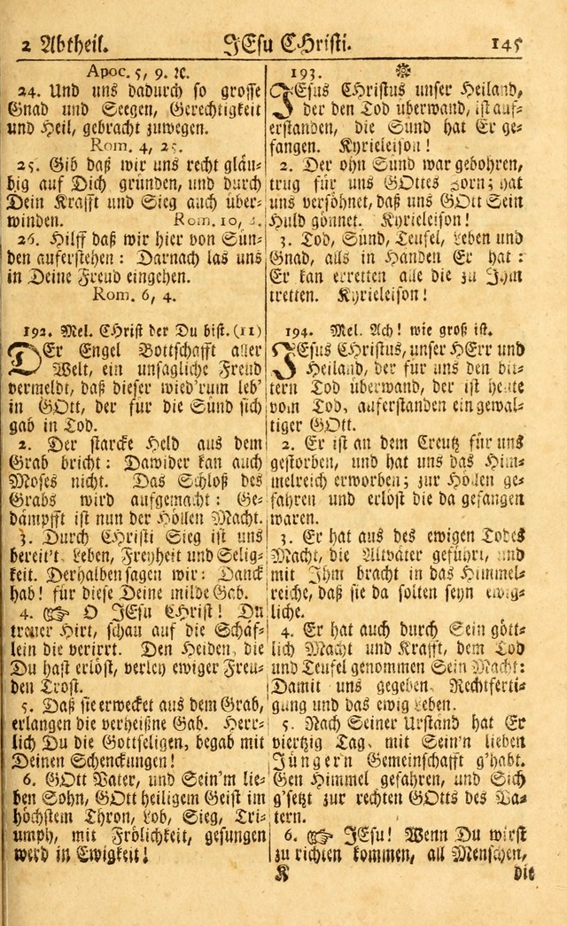 Neu-Eingerichtetes Gesang-Buch in Sich Haltend eine Sammlung (mehrentheils alter) Schöner lehr-reicher underbailicher Lieder... page 145