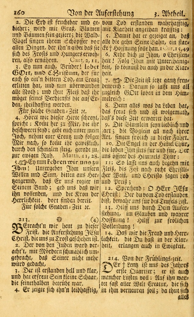 Neu-Eingerichtetes Gesang-Buch in Sich Haltend eine Sammlung (mehrentheils alter) Schöner lehr-reicher underbailicher Lieder... page 160