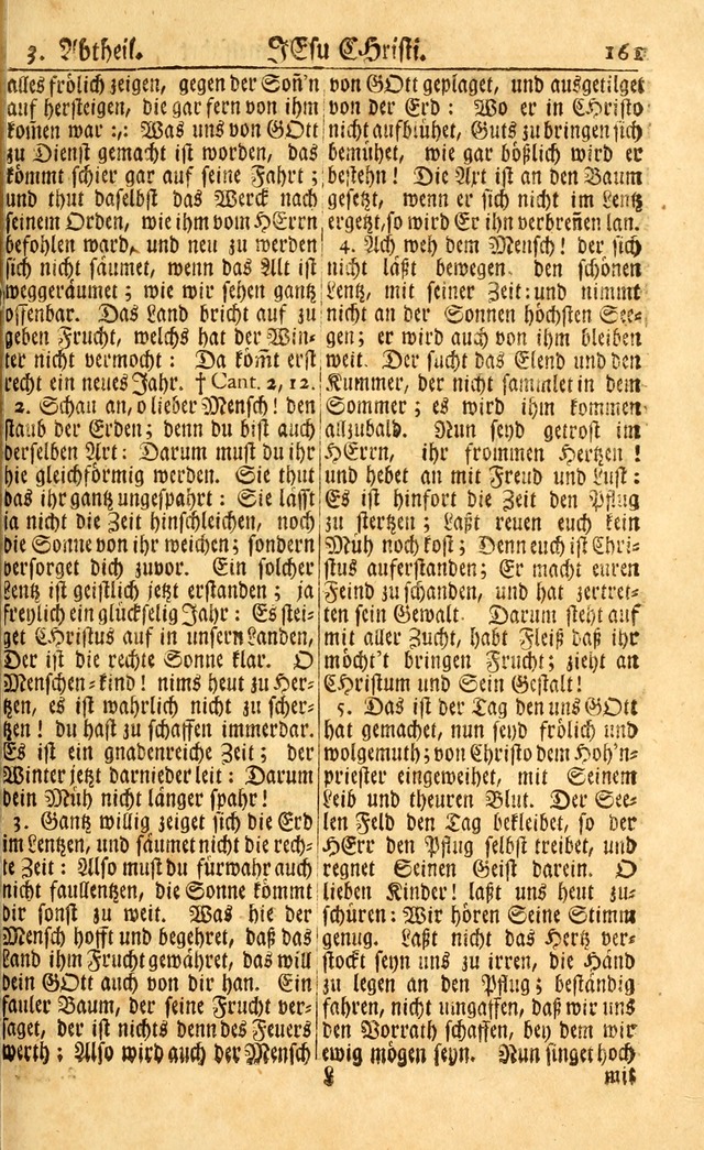 Neu-Eingerichtetes Gesang-Buch in Sich Haltend eine Sammlung (mehrentheils alter) Schöner lehr-reicher underbailicher Lieder... page 161