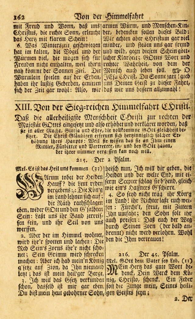 Neu-Eingerichtetes Gesang-Buch in Sich Haltend eine Sammlung (mehrentheils alter) Schöner lehr-reicher underbailicher Lieder... page 162