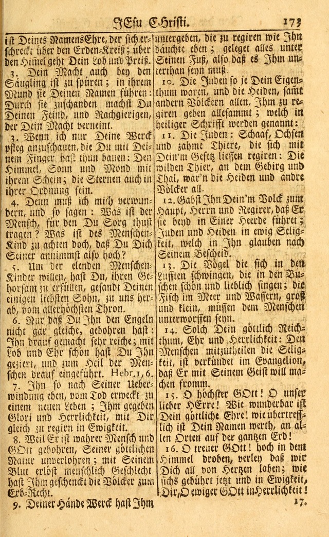 Neu-Eingerichtetes Gesang-Buch in Sich Haltend eine Sammlung (mehrentheils alter) Schöner lehr-reicher underbailicher Lieder... page 175