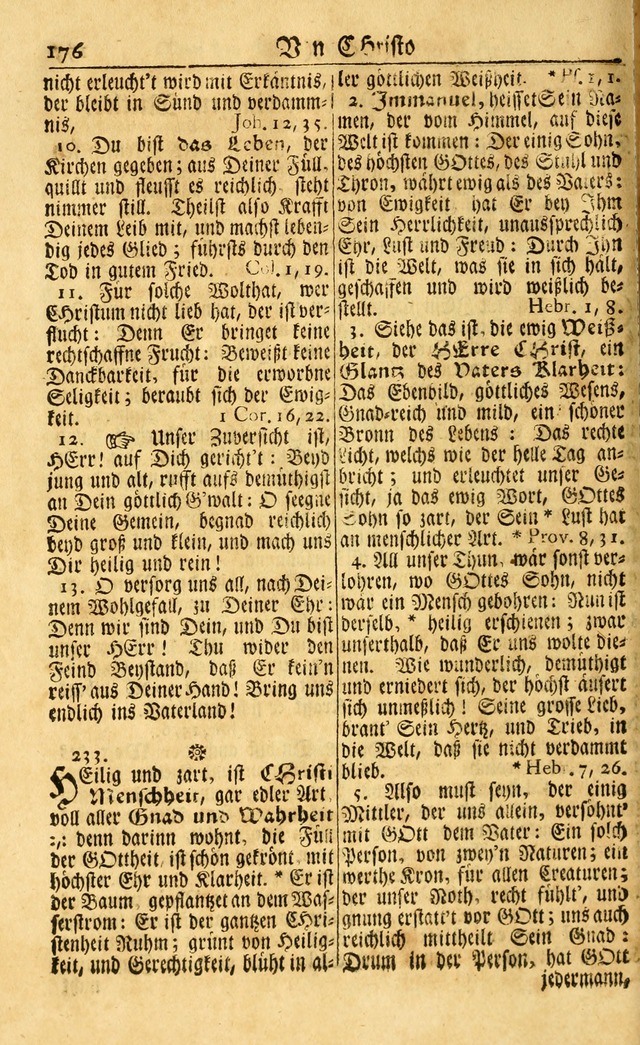 Neu-Eingerichtetes Gesang-Buch in Sich Haltend eine Sammlung (mehrentheils alter) Schöner lehr-reicher underbailicher Lieder... page 176