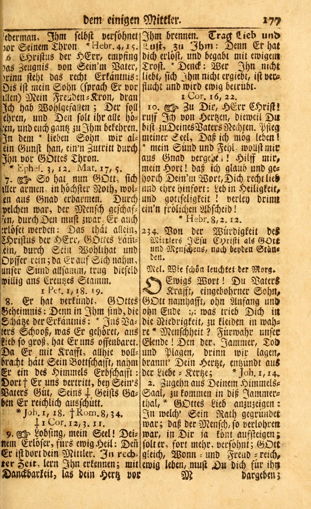 Neu-Eingerichtetes Gesang-Buch in Sich Haltend eine Sammlung (mehrentheils alter) Schöner lehr-reicher underbailicher Lieder... page 177