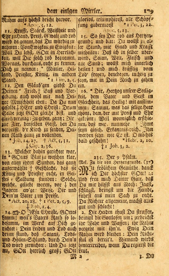 Neu-Eingerichtetes Gesang-Buch in Sich Haltend eine Sammlung (mehrentheils alter) Schöner lehr-reicher underbailicher Lieder... page 179