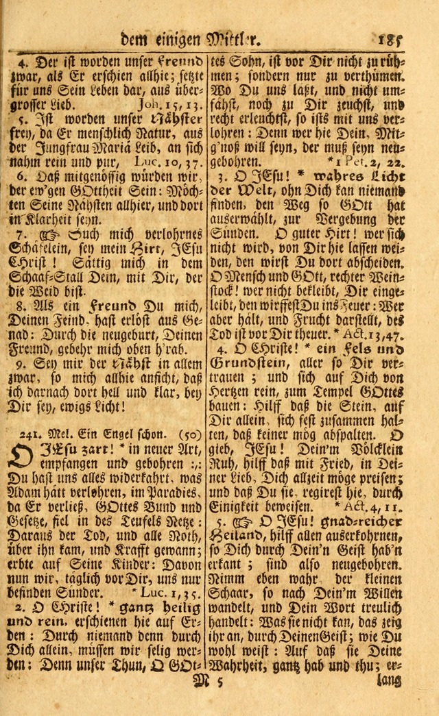 Neu-Eingerichtetes Gesang-Buch in Sich Haltend eine Sammlung (mehrentheils alter) Schöner lehr-reicher underbailicher Lieder... page 185