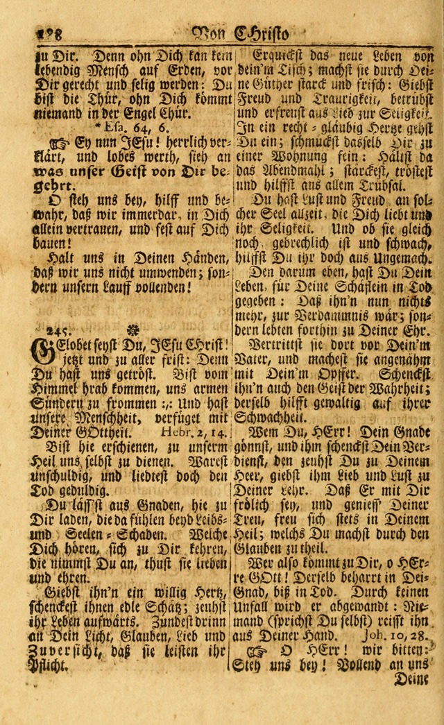 Neu-Eingerichtetes Gesang-Buch in Sich Haltend eine Sammlung (mehrentheils alter) Schöner lehr-reicher underbailicher Lieder... page 188