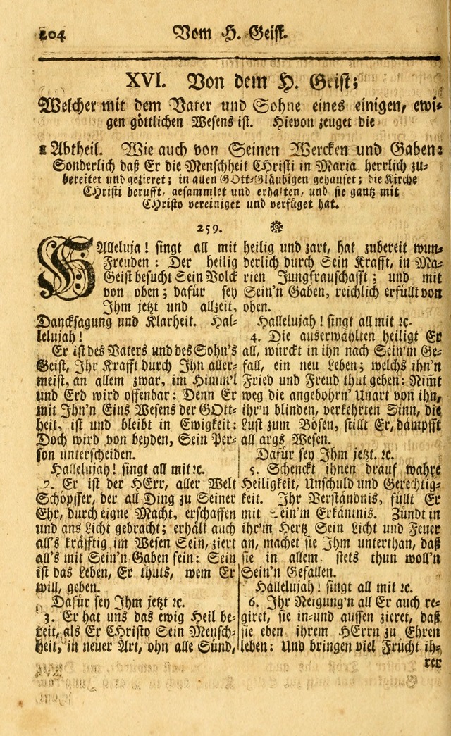 Neu-Eingerichtetes Gesang-Buch in Sich Haltend eine Sammlung (mehrentheils alter) Schöner lehr-reicher underbailicher Lieder... page 204