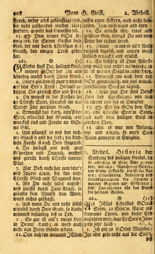 Neu-Eingerichtetes Gesang-Buch in Sich Haltend eine Sammlung (mehrentheils alter) Schöner lehr-reicher underbailicher Lieder... page 208