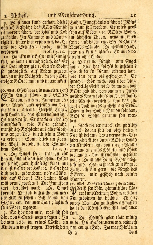 Neu-Eingerichtetes Gesang-Buch in Sich Haltend eine Sammlung (mehrentheils alter) Schöner lehr-reicher underbailicher Lieder... page 21