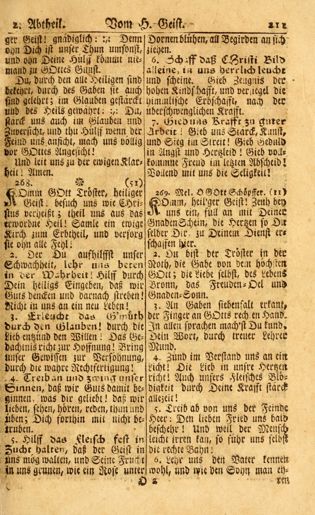 Neu-Eingerichtetes Gesang-Buch in Sich Haltend eine Sammlung (mehrentheils alter) Schöner lehr-reicher underbailicher Lieder... page 211