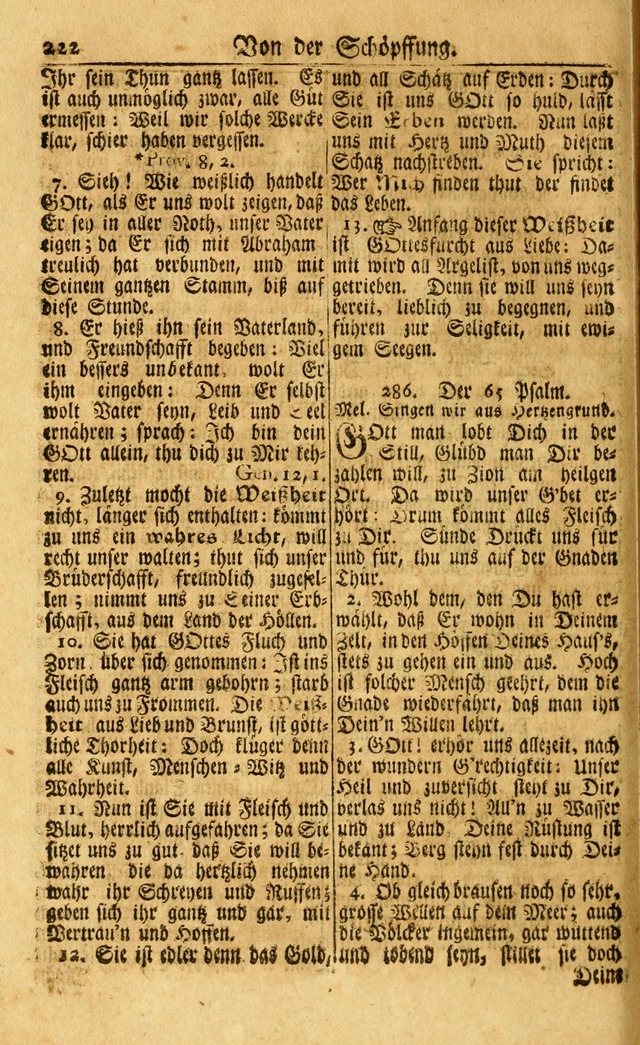 Neu-Eingerichtetes Gesang-Buch in Sich Haltend eine Sammlung (mehrentheils alter) Schöner lehr-reicher underbailicher Lieder... page 222