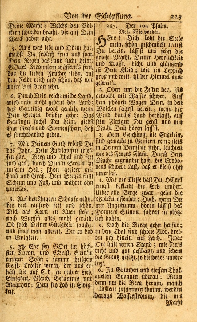 Neu-Eingerichtetes Gesang-Buch in Sich Haltend eine Sammlung (mehrentheils alter) Schöner lehr-reicher underbailicher Lieder... page 223