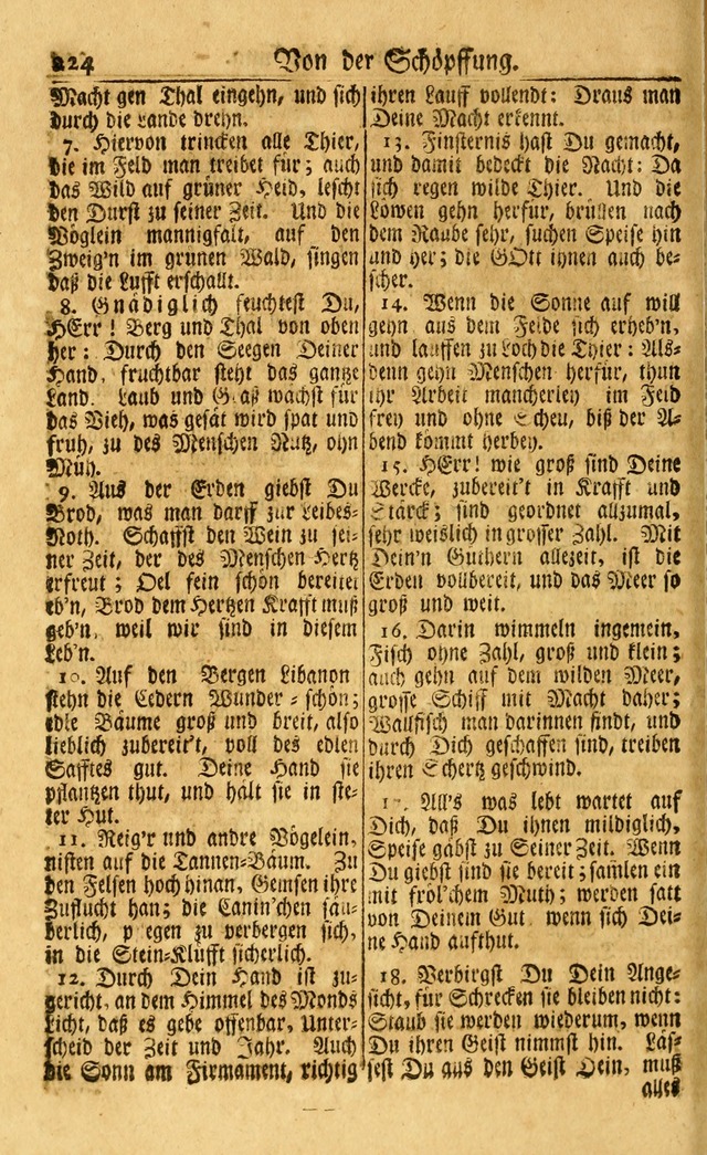 Neu-Eingerichtetes Gesang-Buch in Sich Haltend eine Sammlung (mehrentheils alter) Schöner lehr-reicher underbailicher Lieder... page 224