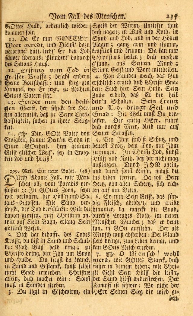 Neu-Eingerichtetes Gesang-Buch in Sich Haltend eine Sammlung (mehrentheils alter) Schöner lehr-reicher underbailicher Lieder... page 235