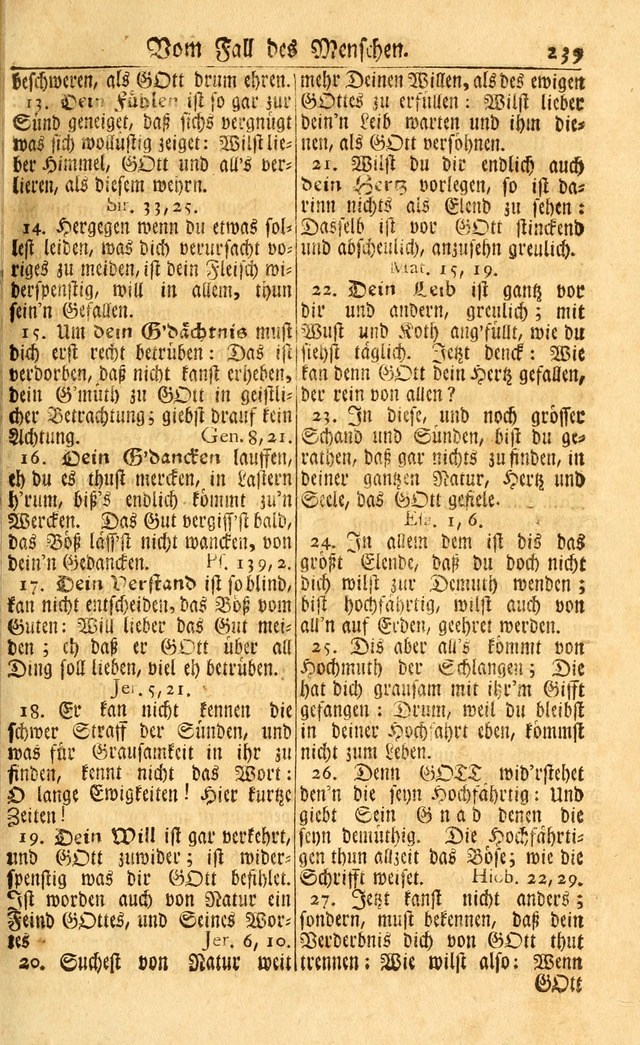 Neu-Eingerichtetes Gesang-Buch in Sich Haltend eine Sammlung (mehrentheils alter) Schöner lehr-reicher underbailicher Lieder... page 239