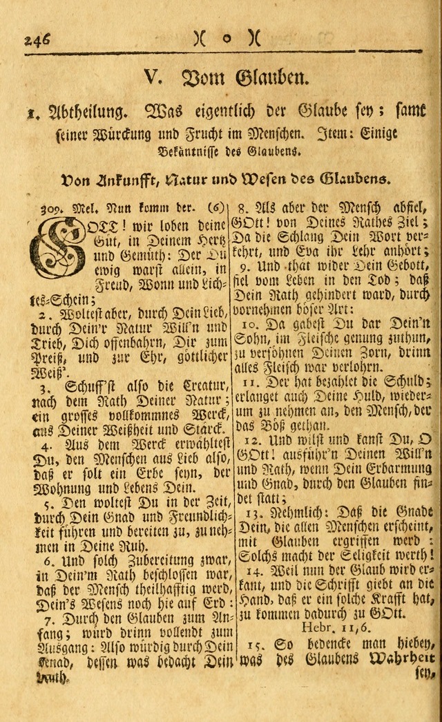 Neu-Eingerichtetes Gesang-Buch in Sich Haltend eine Sammlung (mehrentheils alter) Schöner lehr-reicher underbailicher Lieder... page 246