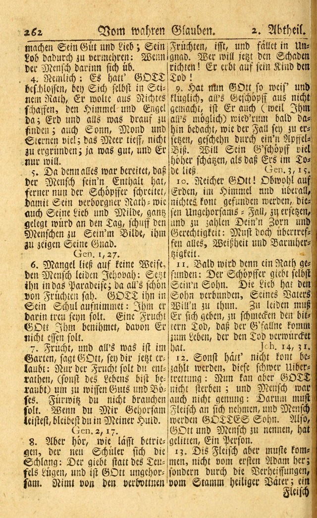 Neu-Eingerichtetes Gesang-Buch in Sich Haltend eine Sammlung (mehrentheils alter) Schöner lehr-reicher underbailicher Lieder... page 262