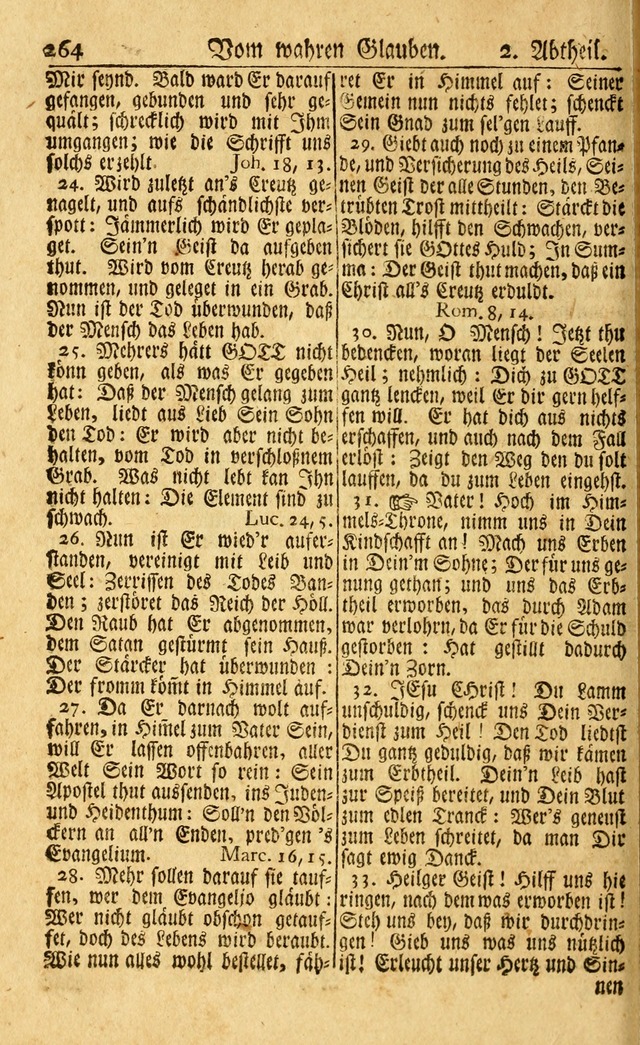 Neu-Eingerichtetes Gesang-Buch in Sich Haltend eine Sammlung (mehrentheils alter) Schöner lehr-reicher underbailicher Lieder... page 264