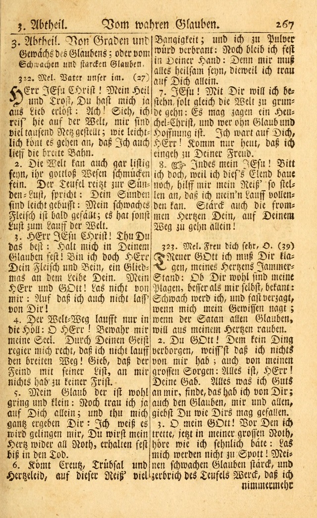 Neu-Eingerichtetes Gesang-Buch in Sich Haltend eine Sammlung (mehrentheils alter) Schöner lehr-reicher underbailicher Lieder... page 267