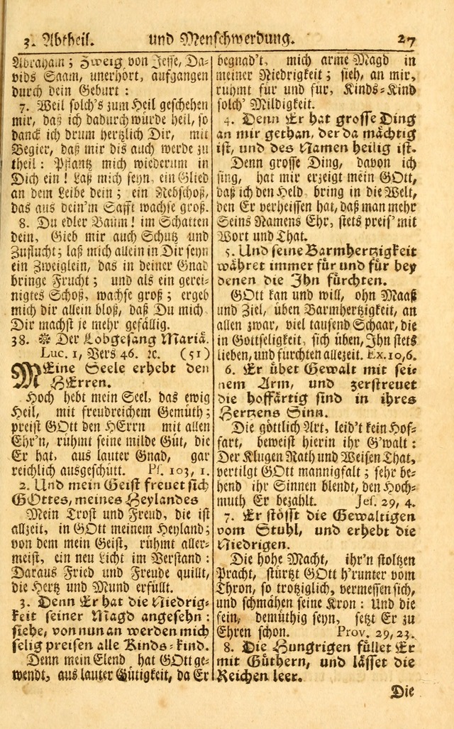 Neu-Eingerichtetes Gesang-Buch in Sich Haltend eine Sammlung (mehrentheils alter) Schöner lehr-reicher underbailicher Lieder... page 27