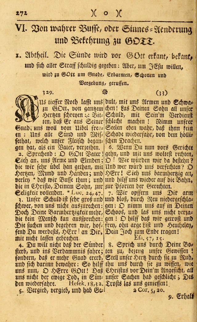 Neu-Eingerichtetes Gesang-Buch in Sich Haltend eine Sammlung (mehrentheils alter) Schöner lehr-reicher underbailicher Lieder... page 272